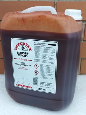 Bohnerwachs braun, flüssiger Hartglanzwachs, glänzend 10 Ltr. Kanister