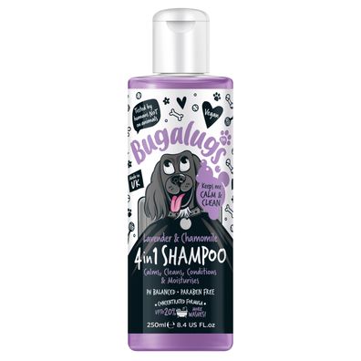 Bugalugs 4 in 1 Hundeshampoo Lavendel & Kamille – Beruhigt, reinigt, pflegt