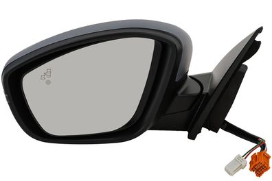 Spiegel Links Grund. passend für Peugeot 308 II el. verst. 12 p beh. Blinker VFA