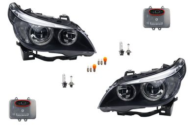 Scheinwerfer Xenon passend für BMW 5er E60 E61 Leuchtmittel Satz L R Steuergerät