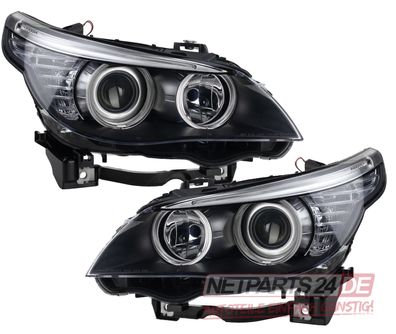 Scheinwerfer Satz Halogen passend für BMW 5er E60 E61 ab 07- H7 H7 Li Re mit LWR