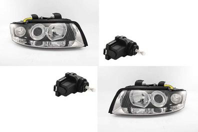 Scheinwerfer passend für Audi A4 8E 11/2000-11/04 Set Links Rechts m. Stellmotor