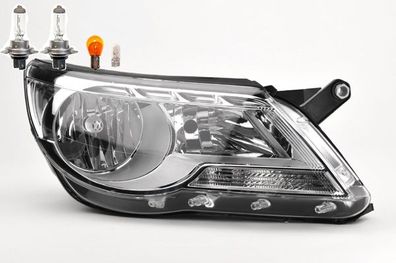 Scheinwerfer Halogen passend für VW Tiguan 5N 09/2007 -05/11 Rechts Leuchtmittel