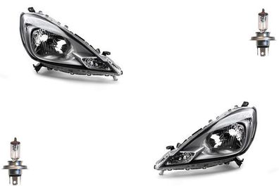 Scheinwerfer Halogen passend für Honda Jazz GE 04/11- m. H4 als Set Links Rechts