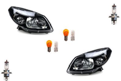 Scheinwerfer Halogen passend für Dacia Sandero 06/08- mit Leuc. Set Links Rechts