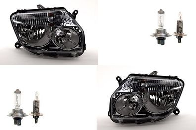 Scheinwerfer Halogen passend für Dacia Duster 10-12/13 m. H7 H1 Set Links Rechts