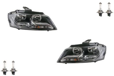 Scheinwerfer Halogen passend für Audi A3 8P 2008- Satz Set mit H7 mit H7 Li Rec