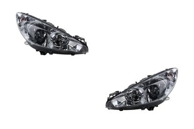 Scheinwerfer Halogen Front passend für Peugeot 308 05/11- H7 H1 Set Links Rechts