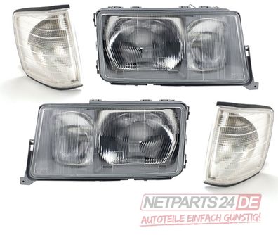 Scheinwerfer Blinker Satz passend für Mercedes W201 H4 H3 lin. re. 190 82 bis 93