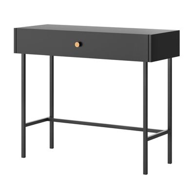 Selsey Divenos - Schminktisch mit Schublade, Schwarz, 93 cm