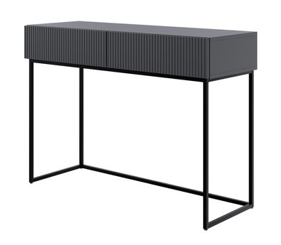 Selsey VELDIO - Schminktisch mit 2 Schubladen, schwarz, 110 cm