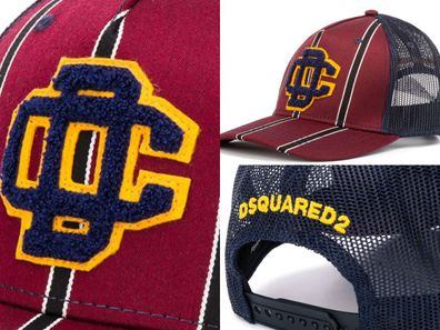 Dsquared2 Icon DC Varsity Crest Baseballcap Cap Kappe Basebalkappe Hat Hut