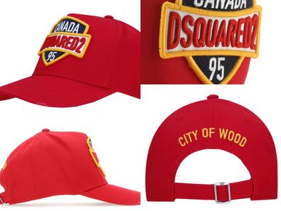 Dsquared2 Iconic City of Wood Canada Baseballcap Cap Kappe Basebalkappe Hat Hut