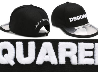 Dsquared2 Visor Baseballcap PVC Schirm Peak Cap Kappe Basebalkappe Hat Hut New