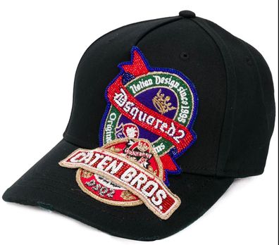 Dsquared2 Beaded Patch Baseballcap mit Perlen Cap Kappe Basebalkappe Hat Hut