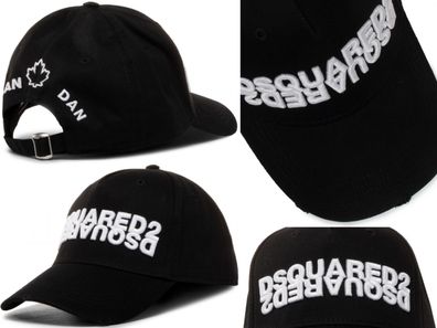 Dsquared2 Rare Double Mirror Logo Baseball Cap Kappe Basebalkappe Hat Hut Cappy