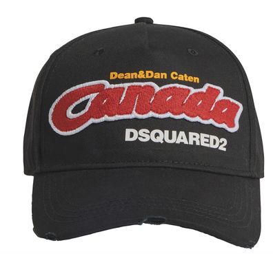 Dsquared2 Iconic Logo Patch Baseballcap Cap Kappe Basebalkappe Hat Hut New