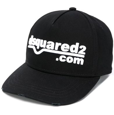 Dsquared2 Iconic Logo Patch Baseballcap Cap Kappe Basebalkappe Hat Hut New