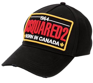 Dsquared2 Oversized Fighter Patch Logo Baseballcap Cap Kappe Basebalkappe Hat