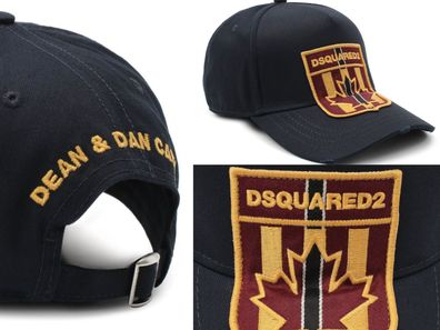 Dsquared2 Oversized Fighter Patch Logo Baseballcap Cap Kappe Basebalkappe Hat