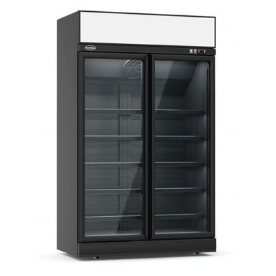 Kühlschrank 2 Glastüren Schwarz Ins-1000R Bl