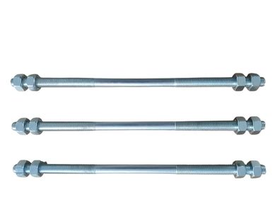 3 x Gewindestange M12 Länge 300 mm je 1x Gewinde M12 rechts u. M12 links + 12 Muttern