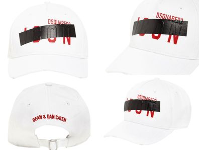 Dsquared2 Hidden Swipe Tape Icon Baseballcap Cap Kappe Basebalkappe Hat Hut New