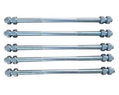 5 x Gewindestange M12 Länge 300 mm je 1x Gewinde M12 rechts u. M12 links + 20 Muttern