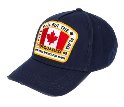 Dsquared2 Canadian Flag Icon Baseballcap Cap Kappe Basebalkappe Hat Hut Navy