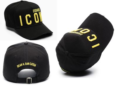 Dsquared2 Icon Baseballcap Cap Kappe Basebalkappe Cult Hat Hut Black Basecap New