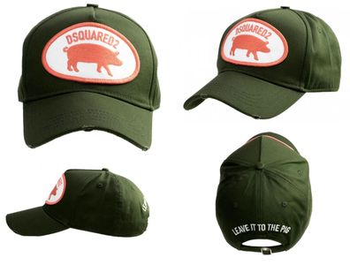 Dsquared2 LEAVE IT TO PIG Schwein Cap Icon Baseballcap Kappe Basebalkappe Hat