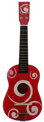 Musikinstrument für Kinder Gitarre rot mit 6 Saiten Kindergitarre NEU