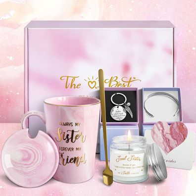 Geschenkset für Damen, Tasse, Aromatherapie, Schmuck, Weihnachtsgeschenk für Freunde,