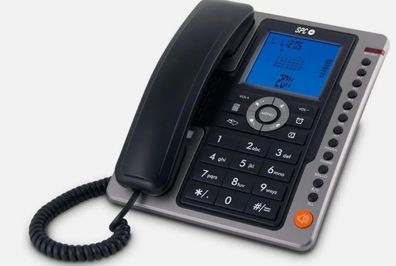 SPC OfficePro Desk Phone with Large Illuminated Display Battery Operated Schwarz