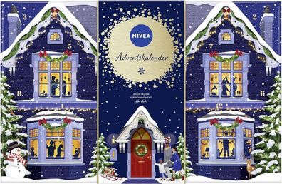 NIVEA Adventskalender 2024 Frauen - Wert 150 €, Beauty Kosmetik Advent Kalender,