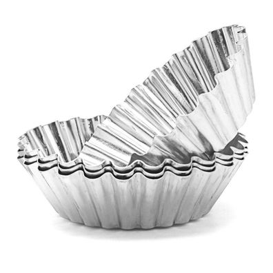 Aluminium verdickte Spitzen-Eierkuchen-Kokosnuss-runde Eierkuchen-Cupcake-Form