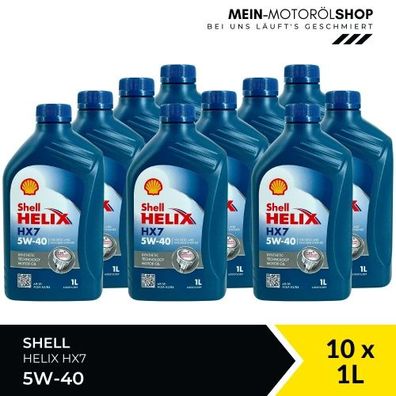 Shell Helix HX7 5W-40 10x1 Liter