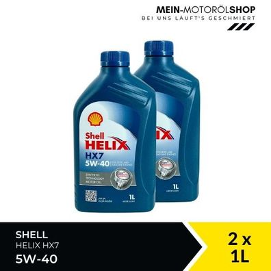 Shell Helix HX7 5W-40 2x1 Liter