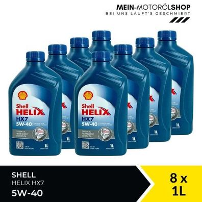 Shell Helix HX7 5W-40 8x1 Liter