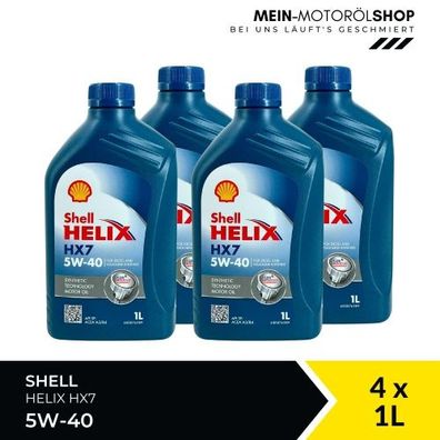 Shell Helix HX7 5W-40 4x1 Liter