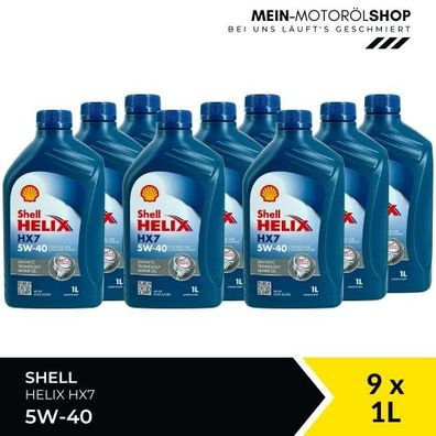 Shell Helix HX7 5W-40 9x1 Liter