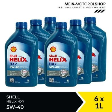 Shell Helix HX7 5W-40 6x1 Liter