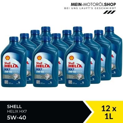 Shell Helix HX7 5W-40 12x1 Liter