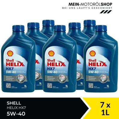 Shell Helix HX7 5W-40 7x1 Liter