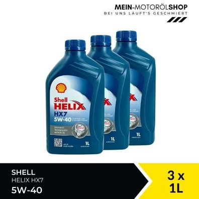 Shell Helix HX7 5W-40 3x1 Liter