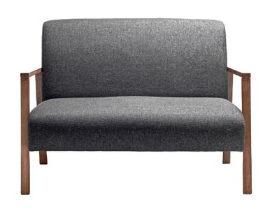 Wohnzimmer Zweisitzer Sofa Couch Textil Design Möbel Einrichtung Couch