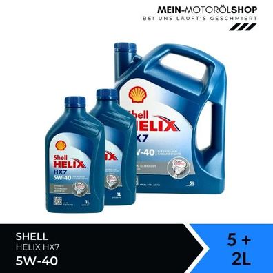 Shell Helix HX7 5W-40 5 + 2 Liter