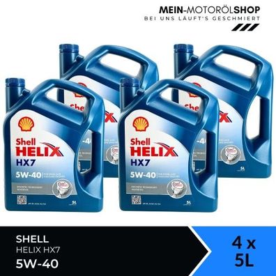 Shell Helix HX7 5W-40 4x5 Liter