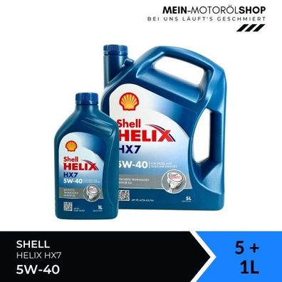 Shell Helix HX7 5W-40 5 + 1 Liter