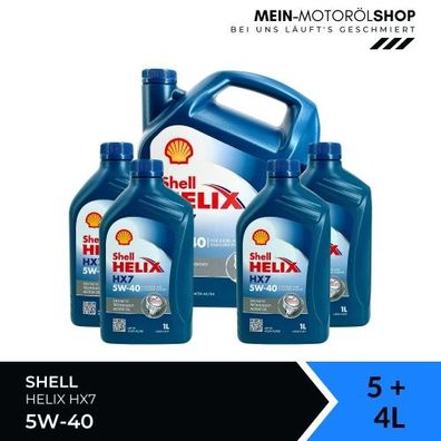 Shell Helix HX7 5W-40 5 + 4 Liter